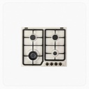 ELBA Built-in Gas Hob 60cm 4 Burners Beige with Front Classic Knobs & Heavy-duty Pan Supports – AS ENF65-445 AVD