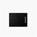 ELBA Built-in Electric Ceramic Hob 60cm 4 Heating Zones Side Knob Controls – ASEVC624SK