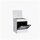 Super General Electric Cooker 60×50cm - 4 Burners - White - Thermostat Control - Full Safety